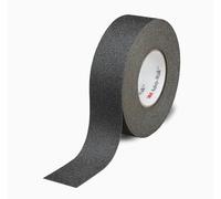 3M Safety-Walk Slip Resistant Resilient Medium Tape 300 Series, Black, 25 mm x 18.3 m