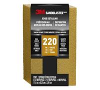 3M SandBlaster Dual Angle Bare Surfaces Sanding Sponge 220 Grit For Wet Or Dry Use Professional-Grade Foam Keeps Its Shape For Lasting Use Premium