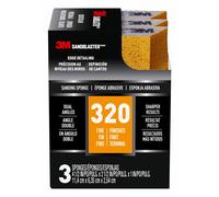 3M SandBlaster Dual Angle Sanding Sponge Gold 4.5 in. x 2.5 in. x 1 in. 320 Grit 3/Pack