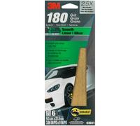 3M Sandpaper, 03031, 180 Grit, 3 2/3 in x 9 in, 6 Sheets