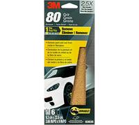 3M Sandpaper, 03035, 80 Grit, 3 2/3 in x 9 in, 6 Sheets