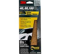 3M Sandpaper, 03039, Assorted Grits (40, 80, 120), 3 2/3 in x 9 in, 5 Sheets