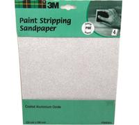 3M Sandpaper Coarse p80 Paint Stripping 4 Sheet pack coated aluminium oxide