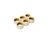 3M Scotch 371 Box Sealing Tape - Pack of 6, Transparent, 50 mm x 66 m