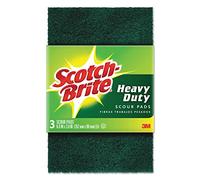 Scotch-Brite Heavy Duty Scour Pads, Great For The Kitchen, Garage and Outdoors, 3 Pads