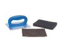 3M Scotch-Brite 461 Griddle Pad Holder, Griddle Polishing Pad 46 and Griddle Screen 200, Blue, 1/PK