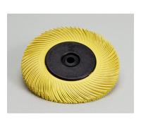 3M Scotch-Brite Radial Bristle Brush Aluminum Oxide 6000 rpm 7-79/128"""" Diameter x 1"""" Width 80 Grit Yellow (Pack of 1)