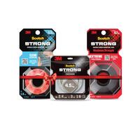 3M Scotch Double Sided Tape Combo Pack - Foam, Clear & Extreme | Heavy Duty Mounting for Extension Cords, Décor, Electronics | Strong Hold Up to 6.7Kg | Indoor/Outdoor | Works on Uneven Surfaces