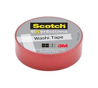 3M Scotch Expressions Washi Crafting Tape: 0.59 in. x 10-9/10 yds. (Red)