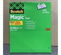 3M Scotch Magic Tape 810 Tower Pack 19mm x 33m (24 Pack) Invisible Matt Tape