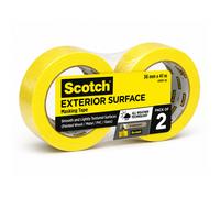 3M SCOTCH MASKING TAPE 36MM X 41MTR DIY CRAFT PAINTER EASY TEAR YELLOW 2x Rolls