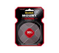 3M Scotch Mount Double Sided 1 in. W X 125 in. L Mounting Tape Black