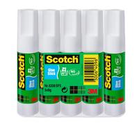 3M Scotch Permanent Glue Stick - 1 Pack of 5 Sticks, 8g per Stick - Ideal for Pa