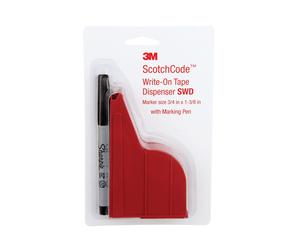 3M ScotchCode Wire Marker Write-On Dispenser with Tape and Pen SWD 0.75 in x 1.375 in