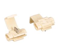 3M Scotchlok Moisture-Resistant Self-Stripping Electrical Tap IDC (Insulation Displacement Connector) 564-BULK, Double Run, White, 18-14 AWG, Pack of 500