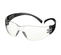 3M SecureFit 100 Safety Glasses, Black frame, Anti-Scratch, Clear lens, SF101AS-BLK-EU, 5 Pack