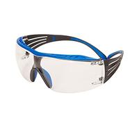 3M SecureFit 400X Safety Glasses, Blue/Grey frame, Scotchgard Anti-Fog/Anti-Scratch Coating (K&N), Clear Lens, SF401XSGAF-BLU-EU