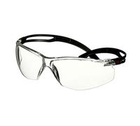 3M SecureFit 500 Safety Glasses, Black frame, Scotchgard Anti-Fog/Anti-Scratch Coating (K&N), Clear lens, SF501SGAF-BLK-EU