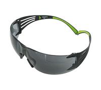 3M 400 Safety Glasses, Black/Green frame, Anti-Scratch / Anti-Fog, Grey Lens, SF