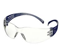 3M SecureFit 100 Safety Glasses, Blue frame, Anti-Scratch, Clear lens, SF101AS-BLU-EU
