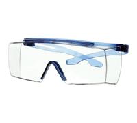 3M SecureFit 3700 Overspectacles, Blue Temples, Brow Guard, Scotchgard Anti-Fog (K&N), Grey Lens, SF3702XSGAF-BLU-EU