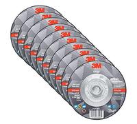 3M Silver Grinding Wheel, Depressed Center - Quick Change for Right Angle Grinder - 5” diam. x 1/4” thick x 5/8-11” thread - Type 27 - 87446 - Pack of 10