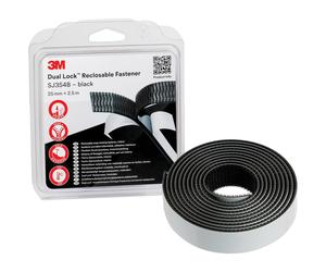 3M SJ3540/IPS Dual Lock Hook & Loop Tape Stick-On 2.5 m x 25 mm Black 1 pc