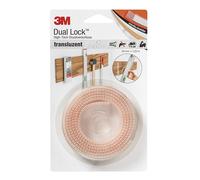 3M SJ3560 Dual Lock Reclosable Fastener, 25 mm x 1.25 m, Translucent