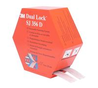 3M SJ356D Dual Lock Reclosable Fasteners, 25 mm x 5 m, Translucent