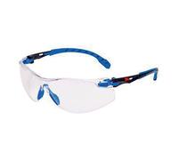 3M Solus Safety Glasses, Blue/Black frame, Scotchgard Anti-Fog, Clear Lens, S1101SGAF-EU