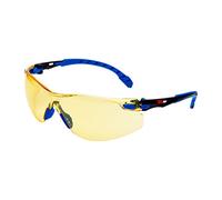 3M Solus Safety Glasses, Blue/Black frame, Scotchgard Anti-Fog, Amber Lens, S1103SGAF-EU