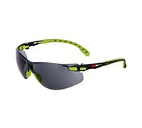 3M Solus Safety Glasses Green/Black frame, Scotchgard Anti-Fog, Grey Lens, S1202SGAF-EU