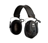 3M Peltor SportTac Foldable Headset Hearing Protection Earmuffs for Sudden Loud Impulse Noises, Shooting Earmuffs for Hunting and Shooting, SNR-26 dB, Black/Red