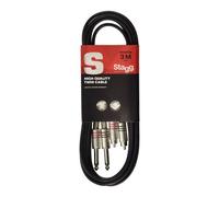 3m Stagg Twin Cable Jack-RCA, STC3PCM