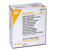 3M Steri-Strip Adhesive Skin Closures, 1" x 5", 25 Packs of 4 Strips
