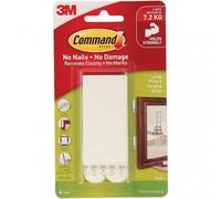 3M Strong Adhesive Hanging Strips Hold 7.2kg Pack of 2 Damage-Free Reusable