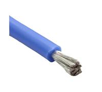 3m Super Soft Silicone Rubber Copper Wire 30/28/26/24/22/20AWG High Temperature Flexible Electrical Power Cable Light Wires(Blue 3 m,24AWG)
