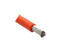3m Super Soft Silicone Rubber Copper Wire 30/28/26/24/22/20AWG High Temperature Flexible Electrical Power Cable Light Wires(Orange 3 m,28AWG)