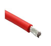 3m Super Soft Silicone Rubber Copper Wire 30/28/26/24/22/20AWG High Temperature Flexible Electrical Power Cable Light Wires(Red 3 m,24AWG)