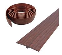 3M T Molding Trim Self Adhesive PVC Floor Transition Strip, Floor Flat Divider Strip,Laminate Floor Strip for Joining Floor Gaps Carpet Threshold Transition (Walnut)