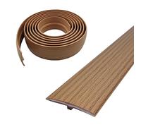 3M T Molding Trim Self Adhesive PVC Floor Transition Strip, Floor Flat Divider Strip,Laminate Floor Strip for Joining Floor Gaps Carpet Threshold Transition (Yellow Oak)