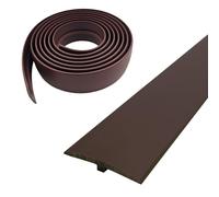 3M T Molding Trim Self Adhesive PVC Floor Transition Strip, Floor Flat Divider Strip,Laminate Floor Strip for Joining Floor Gaps Carpet Threshold Transition (Coffee)