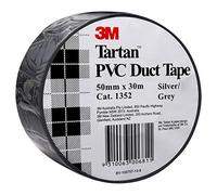 3M Tartan PVC Duct Tape, Silver Grey, 50mm x 30m, AT010575259