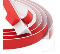 3M TPE Quadrant Trim, 15mm x 15mm Self Adhesive Skirting Board Moulding with Scissors, Flexible White Corner Trim for Bath, Wall, Ceiling, Cabinet, Worktop, Laminate Flooring & Tile Edging