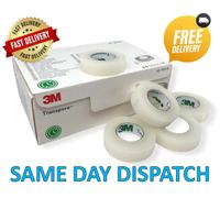 3M TRANSPORE TAPE 1.25CM X 9.1M WATERPROOF EYELASHES MEDICAL FIRST AID PREMIUM