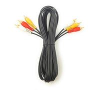 3m Triple 3 x RCA Male to 3 x RCA Male 24K Gold Plated Composite AV Audio Video Cable Compatible with Set-Top Box, Speaker, Amplifier, DVD Player (3m)