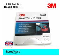 3M Trizact 3000 Sanding Discs Wet or Dry 50414 Hookit 150mm/6" 15PK Full Box