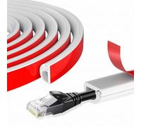 3M Trunking for electric cables,Self Adhesive Tape Cable Duct to Hide Wire,14x10mm Mini Semi-circular Side Opening Trunking Cable trunking white, Flexible Cord Cover for Wires on Wall Floor