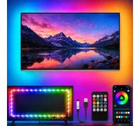 3M TV LED Backlight Strip for 35-55 Inch TVs, Multicolour USB Powered Bias Lighting, Bluetooth App & Remote Control, Music Sync Colour Changing LED Lights for Bedroom, Gaming Monitor, Home Decor