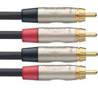 Stagg NTC3CR 3m N Series Twin RCA Phono Cable
